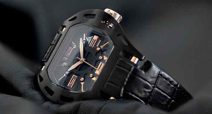black leather strap Wryst automatic 2824 black leather strap Wryst automatic 2824