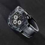 Watch with ETA7750 movement Swiss Made and carbon fiber case