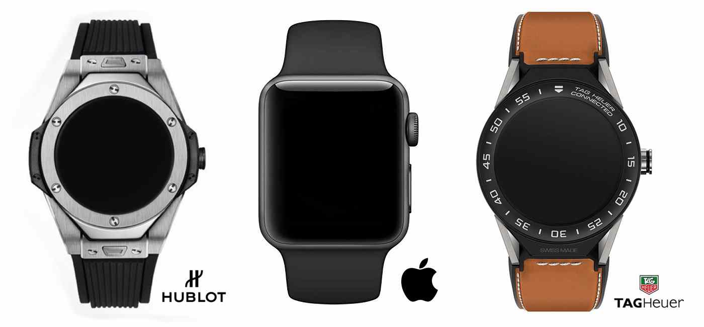 Connected Smartwatch Hublot, Tag Heuer, Apple Watch
