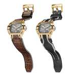 Luxury Swiss men's gold watch with automatic movement
