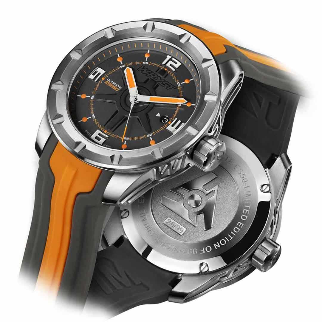 Orange Watch with Slate Grey Face