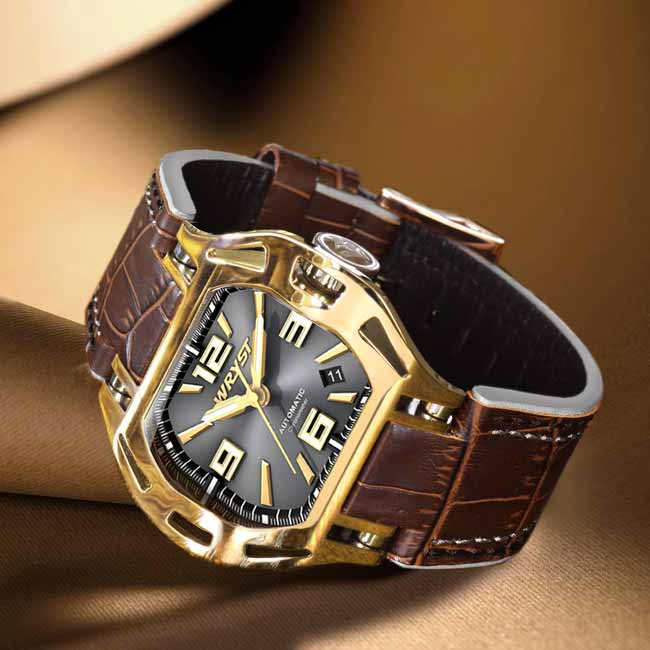 Mens Gold Watch Wryst Automatic SX6