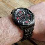 Black and red sapphire watch for sports