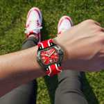 A Man Wearing a Swiss Watch Wryst Red Automatic Men Watch SX8