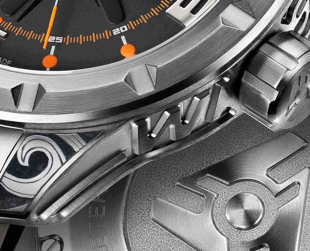 Steel Hand Engraved 45mm Watch