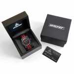 Nato strap watch box Limited Edition in black and red colors