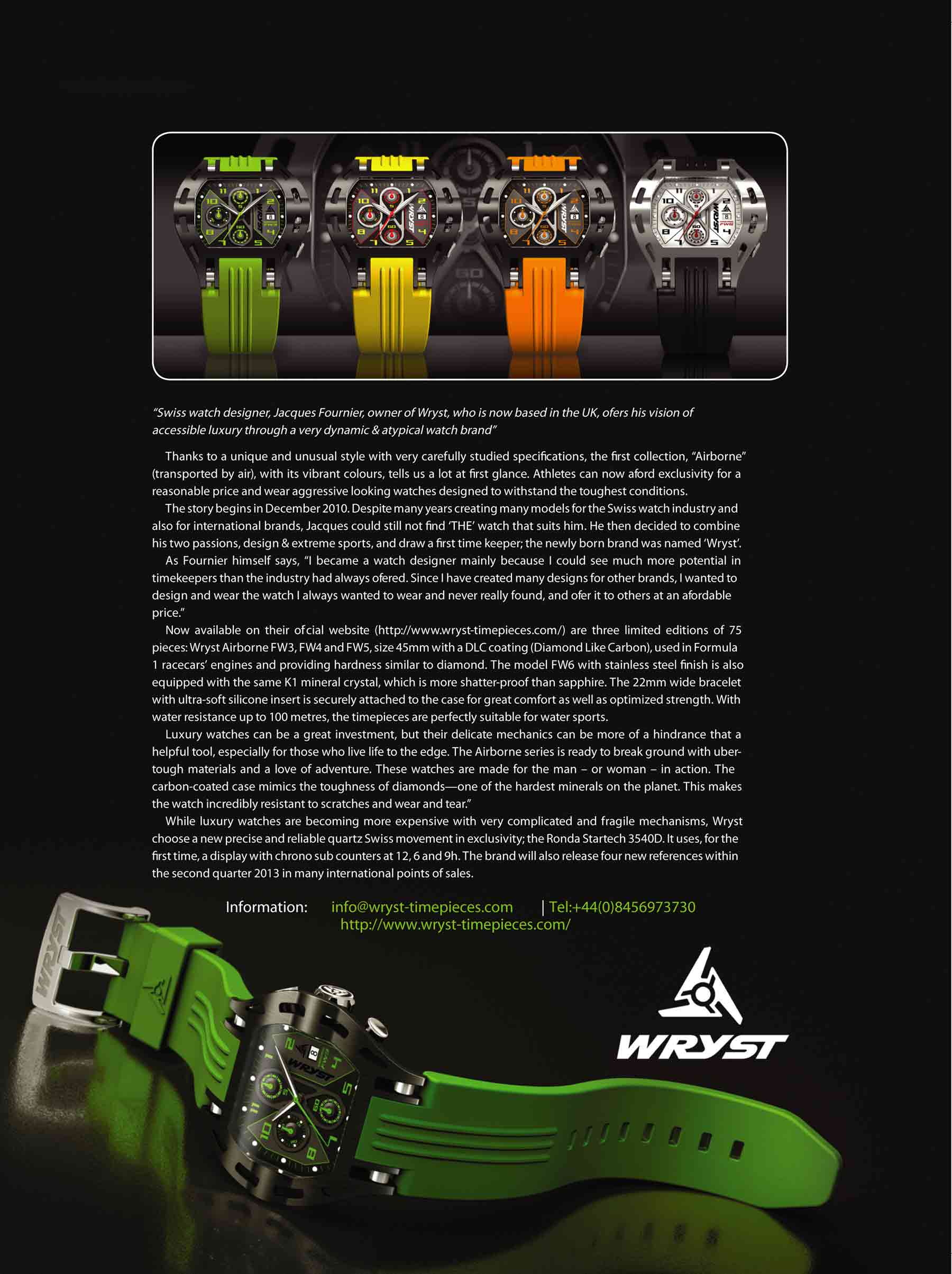 New atypical Swiss sport watch brand